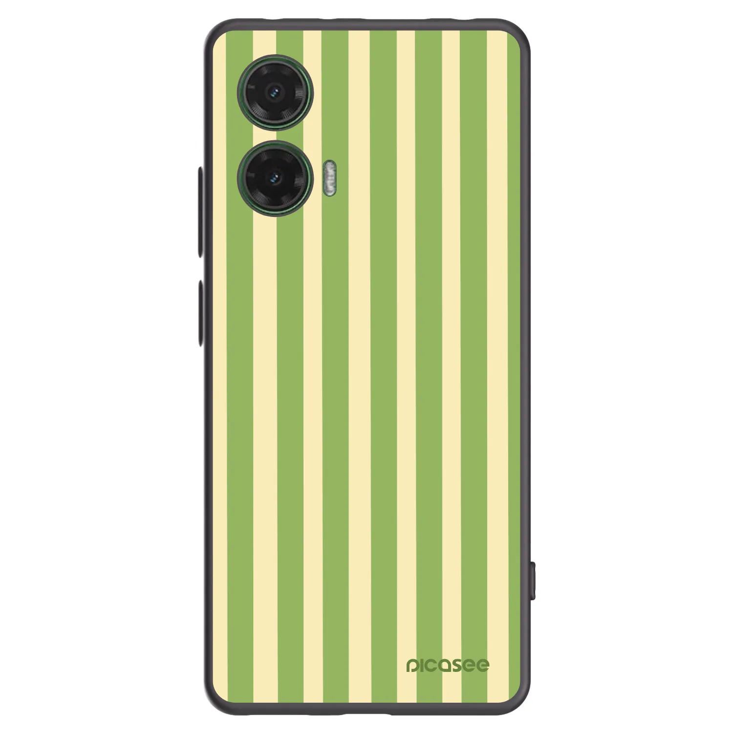 Picasee silikonski črni ovitek za Motorola Moto G35 5G - Lines Matcha
