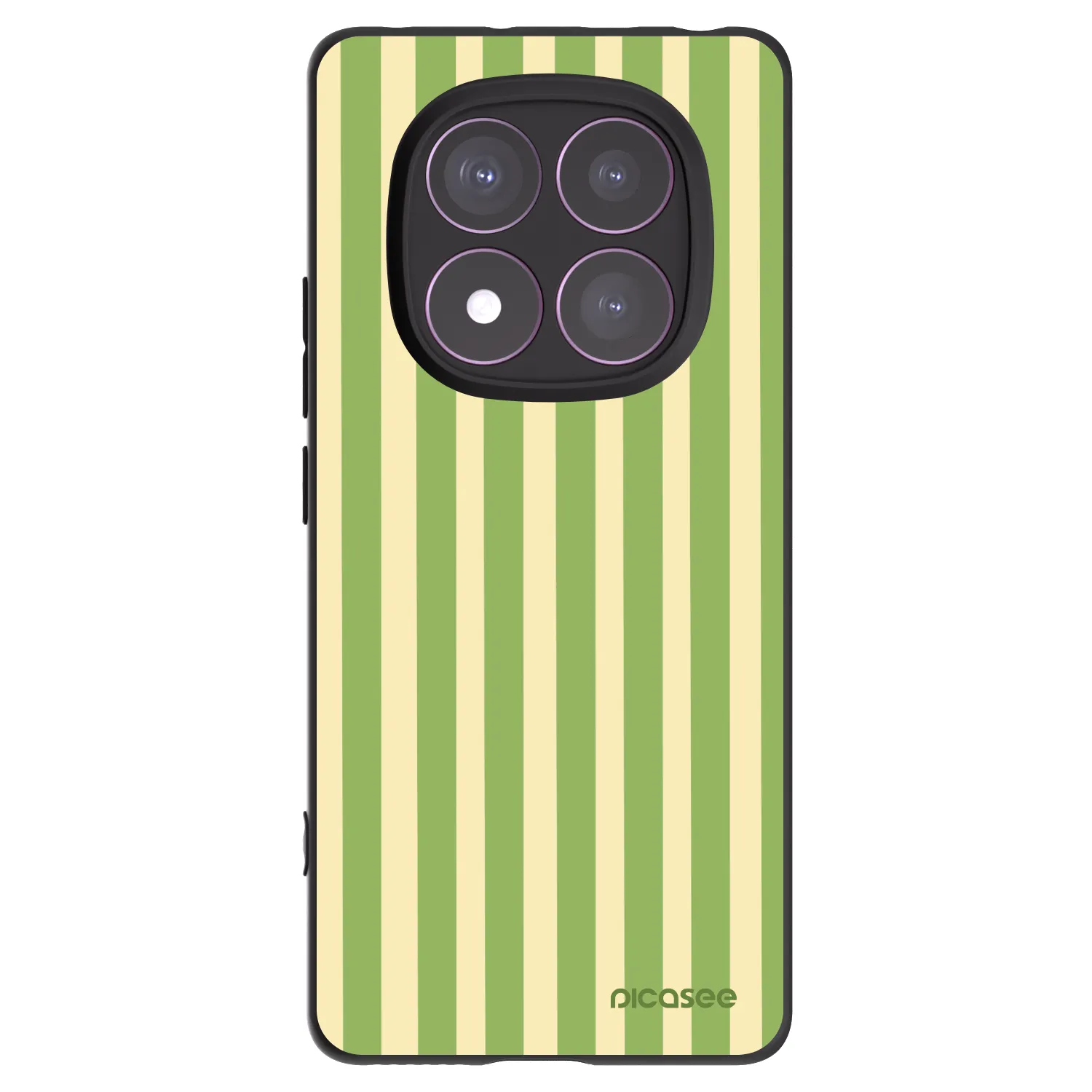 Picasee silikonski črni ovitek za Xiaomi Redmi Note 14 Pro 4G - Lines Matcha