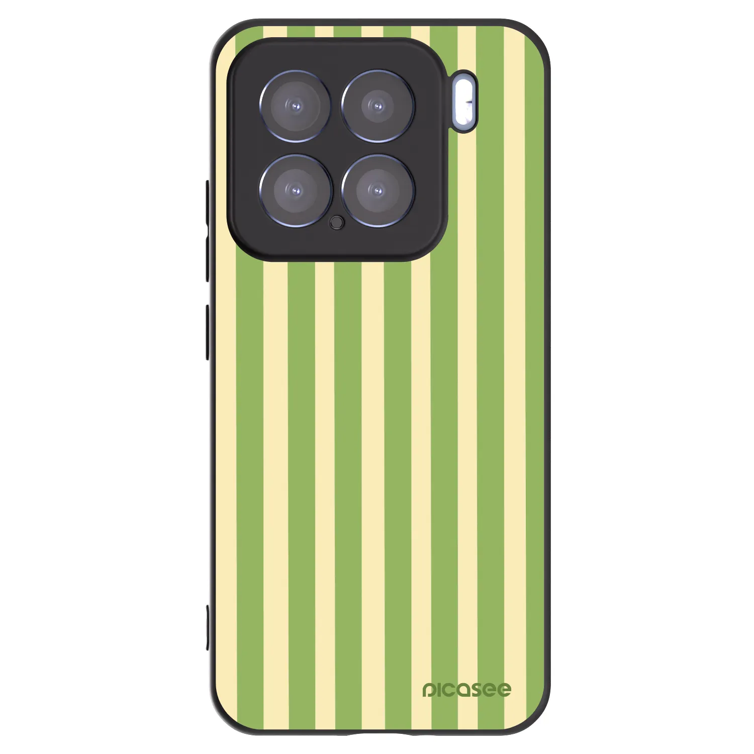 Picasee silikonski črni ovitek za Xiaomi 15 - Lines Matcha