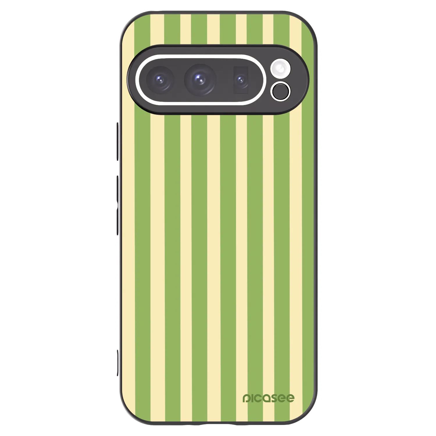 Picasee silikonski črni ovitek za Google Pixel 9 Pro - Lines Matcha