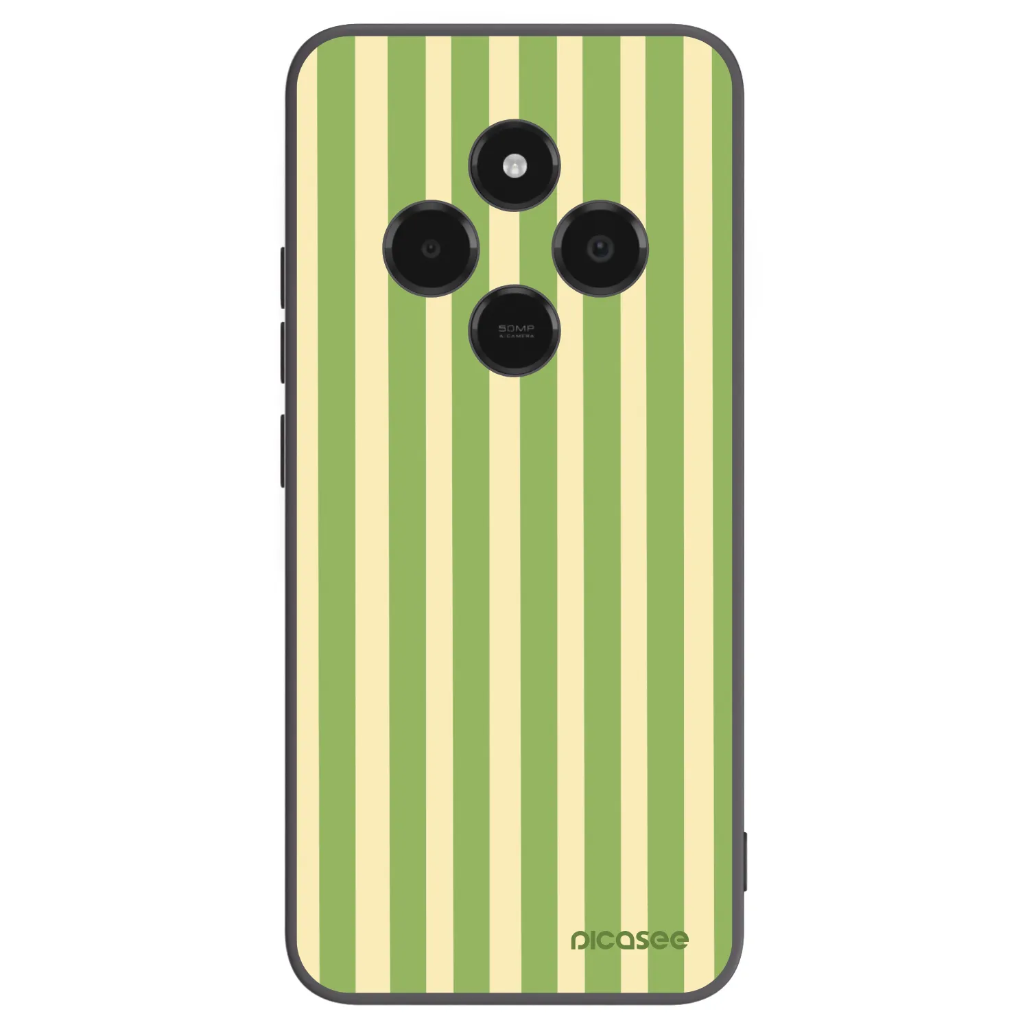Picasee silikonski črni ovitek za Xiaomi Poco C75 - Lines Matcha