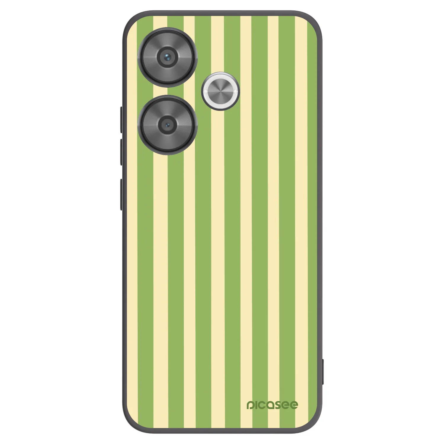 Picasee silikonski črni ovitek za Xiaomi Poco F6 - Lines Matcha