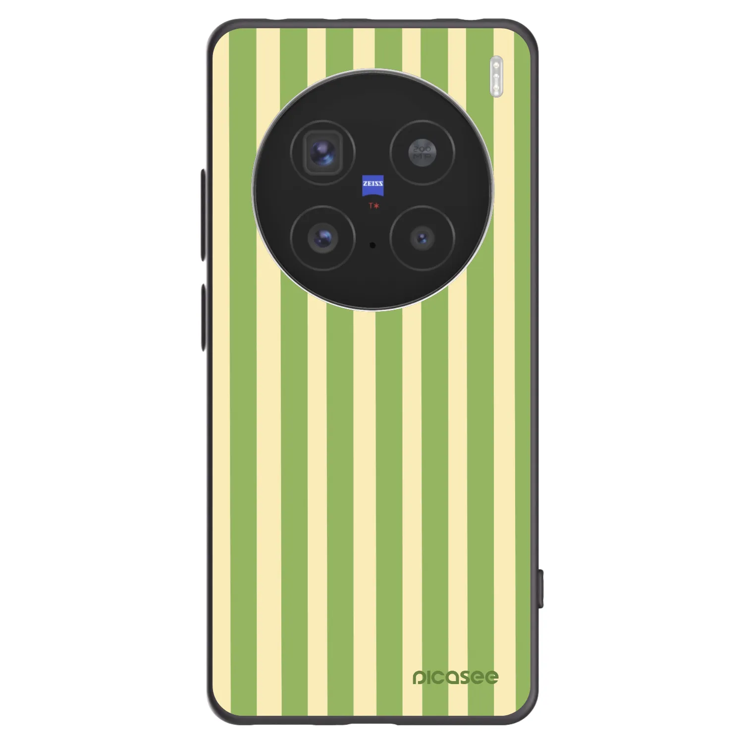 Picasee silikonski črni ovitek za Vivo X200 Pro - Lines Matcha