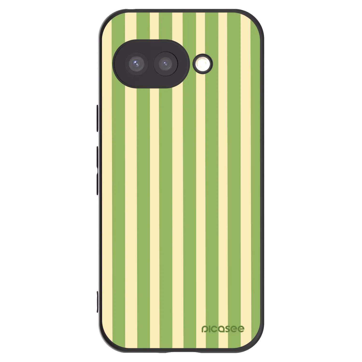 Picasee silikonski črni ovitek za Google Pixel 9a - Lines Matcha