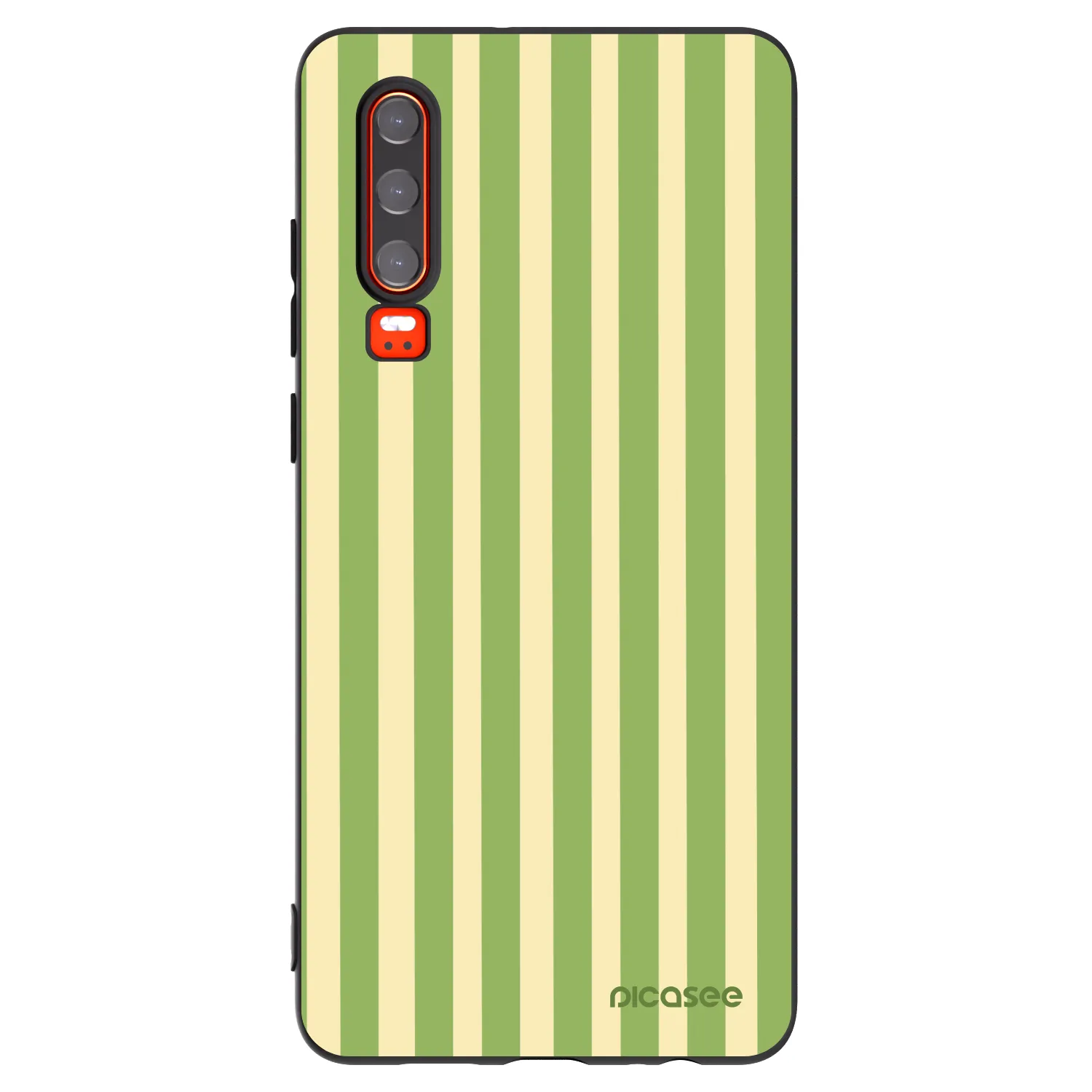 Picasee silikonski črni ovitek za Huawei P30 - Lines Matcha