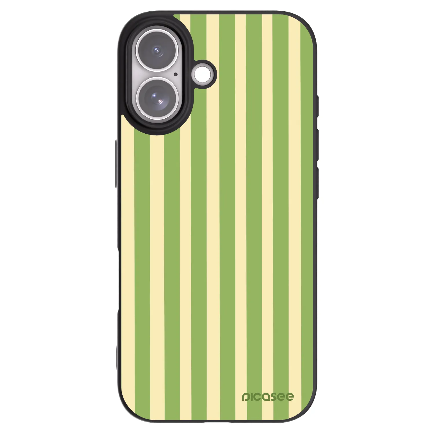 Picasee silikonski črni ovitek za Apple iPhone 17 - Lines Matcha