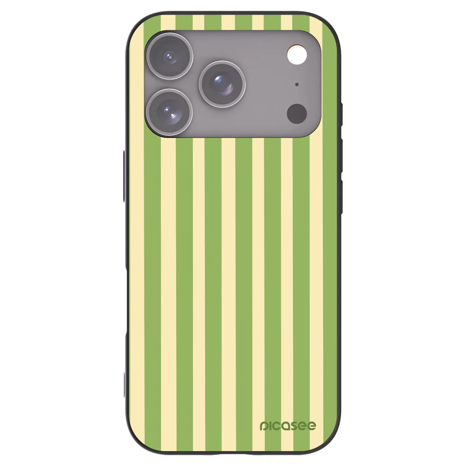 Picasee silikonski črni ovitek za Apple iPhone 17 Pro - Lines Matcha