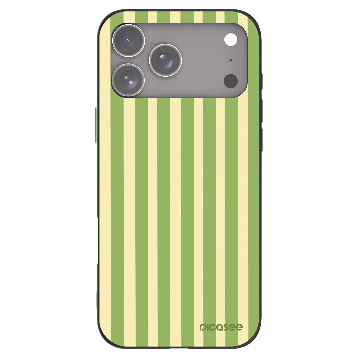 Picasee silikonski črni ovitek za Apple iPhone 17 Pro Max - Lines Matcha