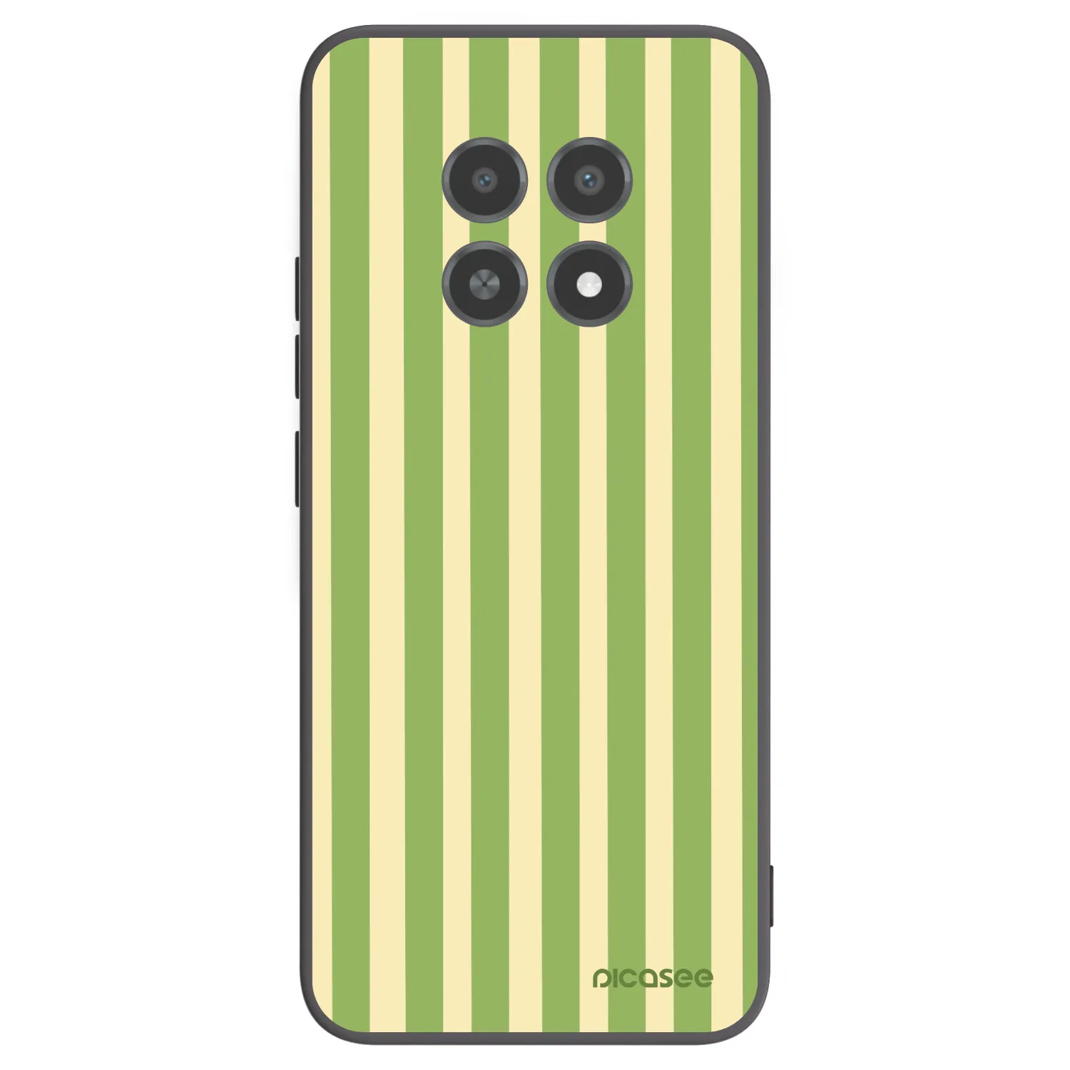 Picasee silikonski črni ovitek za Realme 12X - Lines Matcha