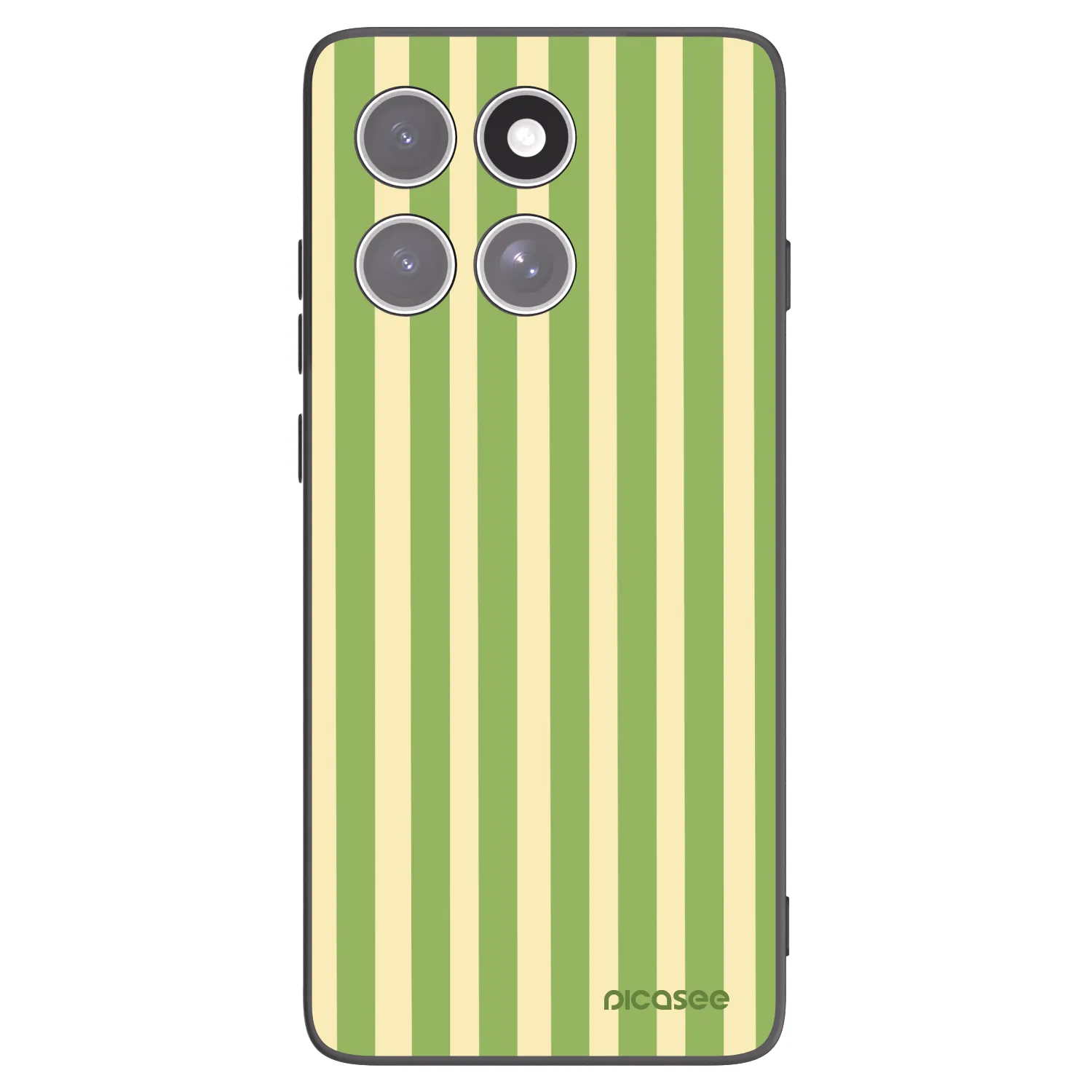 Picasee silikonski črni ovitek za Motorola Edge 60 Pro - Lines Matcha