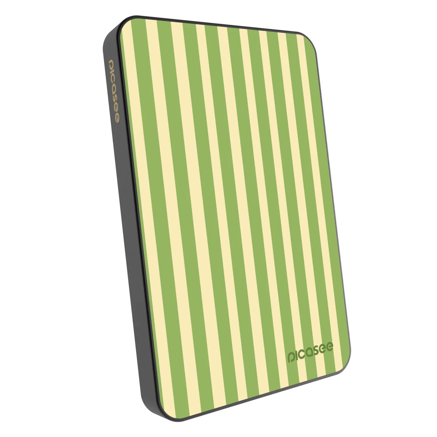 Picasee Prenosna baterija z MagSafe 5 000 mAh Siva - Lines Matcha