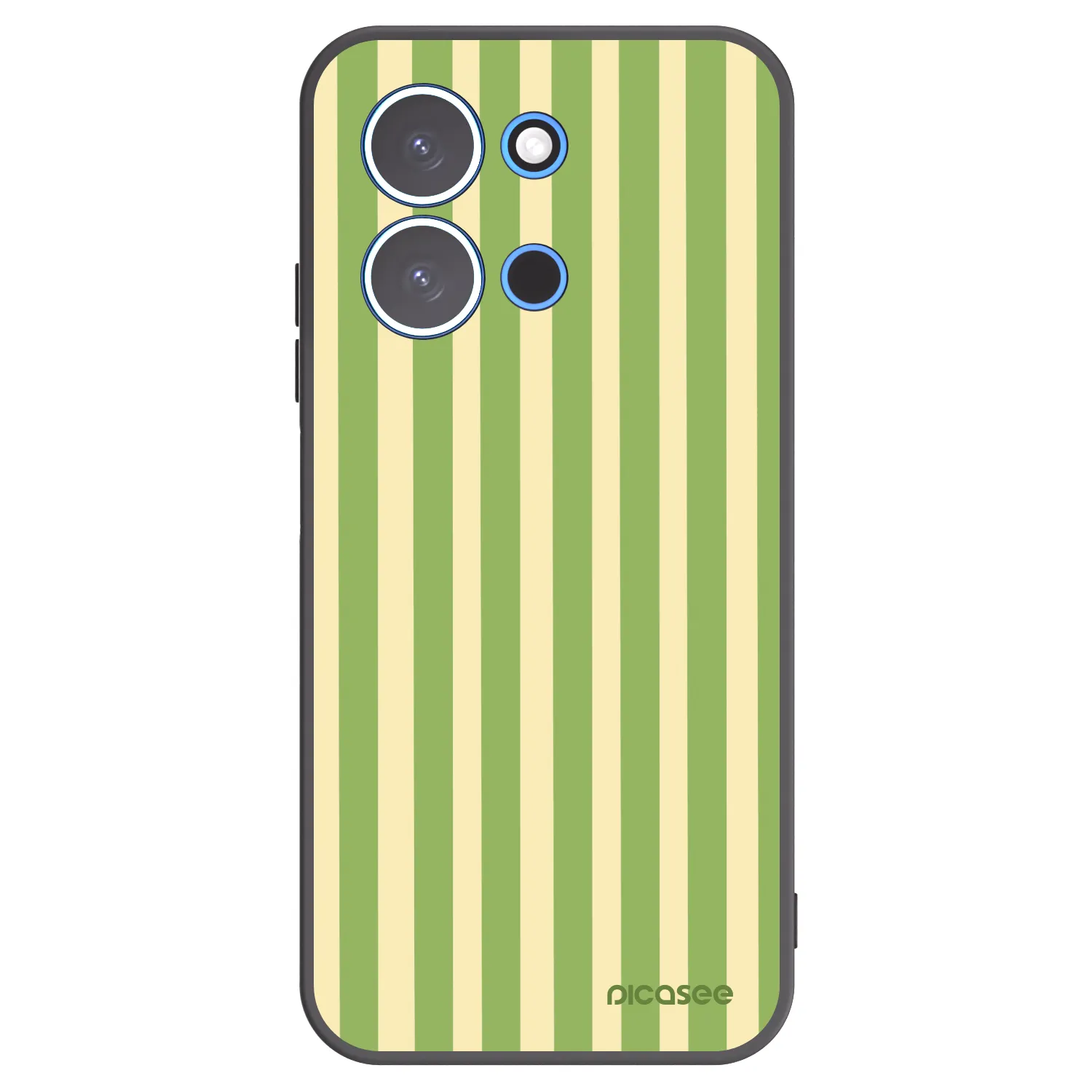 Picasee silikonski črni ovitek za Xiaomi Redmi 15C 4G - Lines Matcha