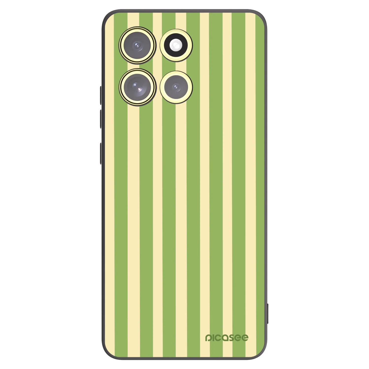 Picasee silikonski črni ovitek za Motorola Moto G86 Power 5G - Lines Matcha