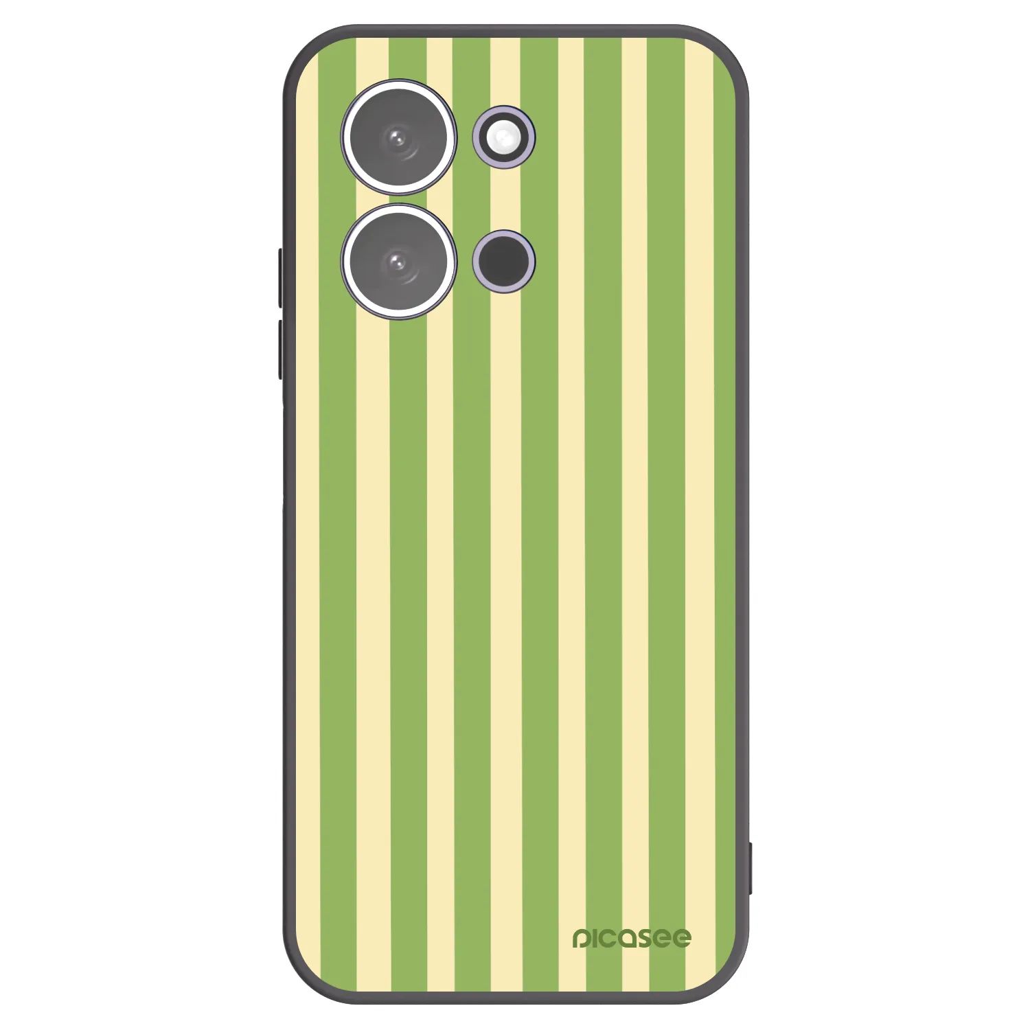 Picasee silikonski črni ovitek za Xiaomi Redmi 15C 5G - Lines Matcha