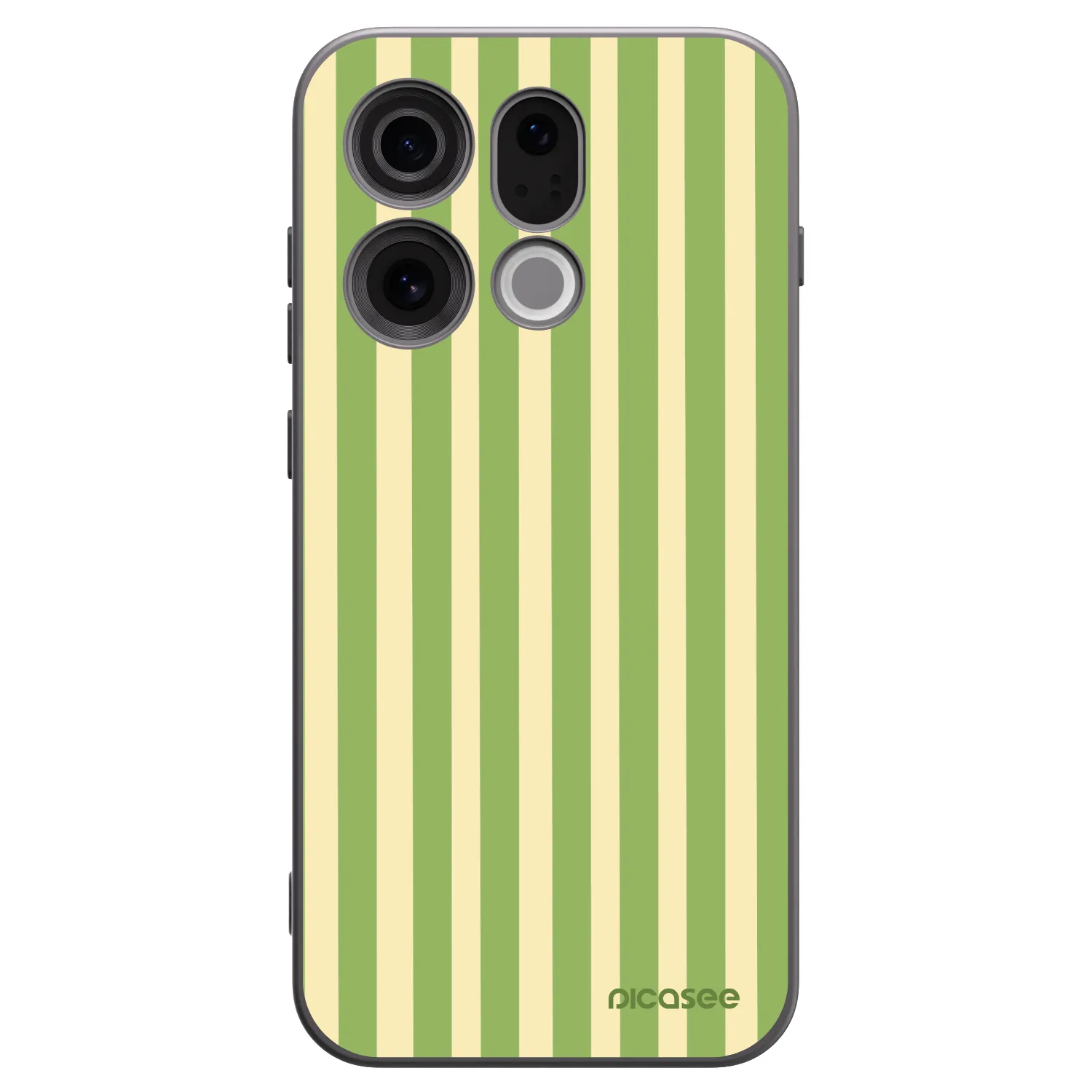 Picasee silikonski črni ovitek za OPPO Find X9 - Lines Matcha