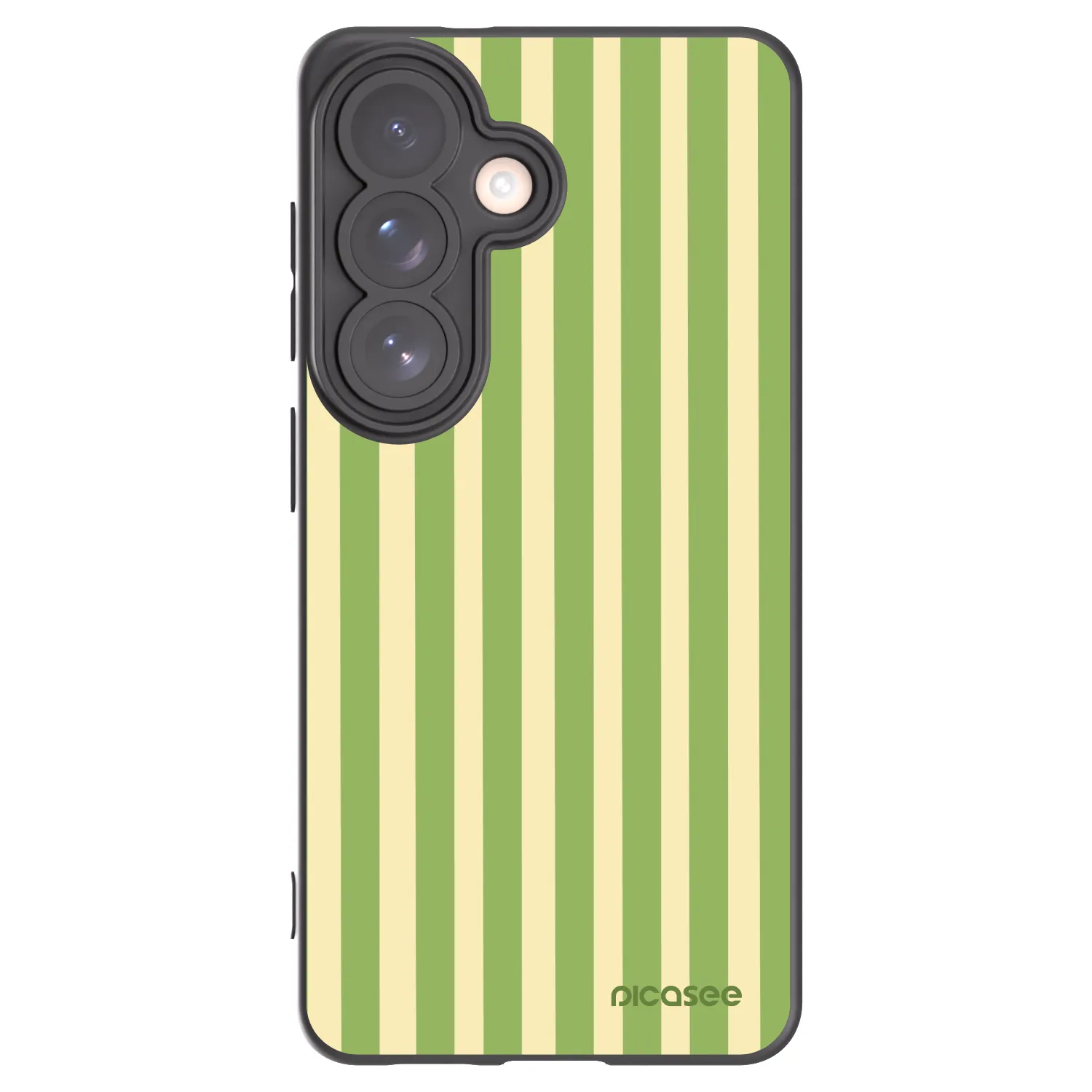 Picasee silikonski črni ovitek za Samsung Galaxy S26 - Lines Matcha