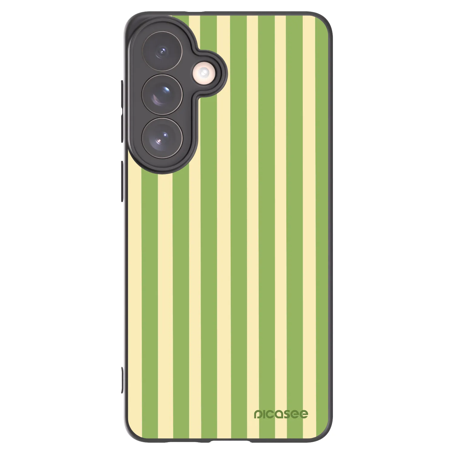 Picasee silikonski črni ovitek za Samsung Galaxy S26+ - Lines Matcha