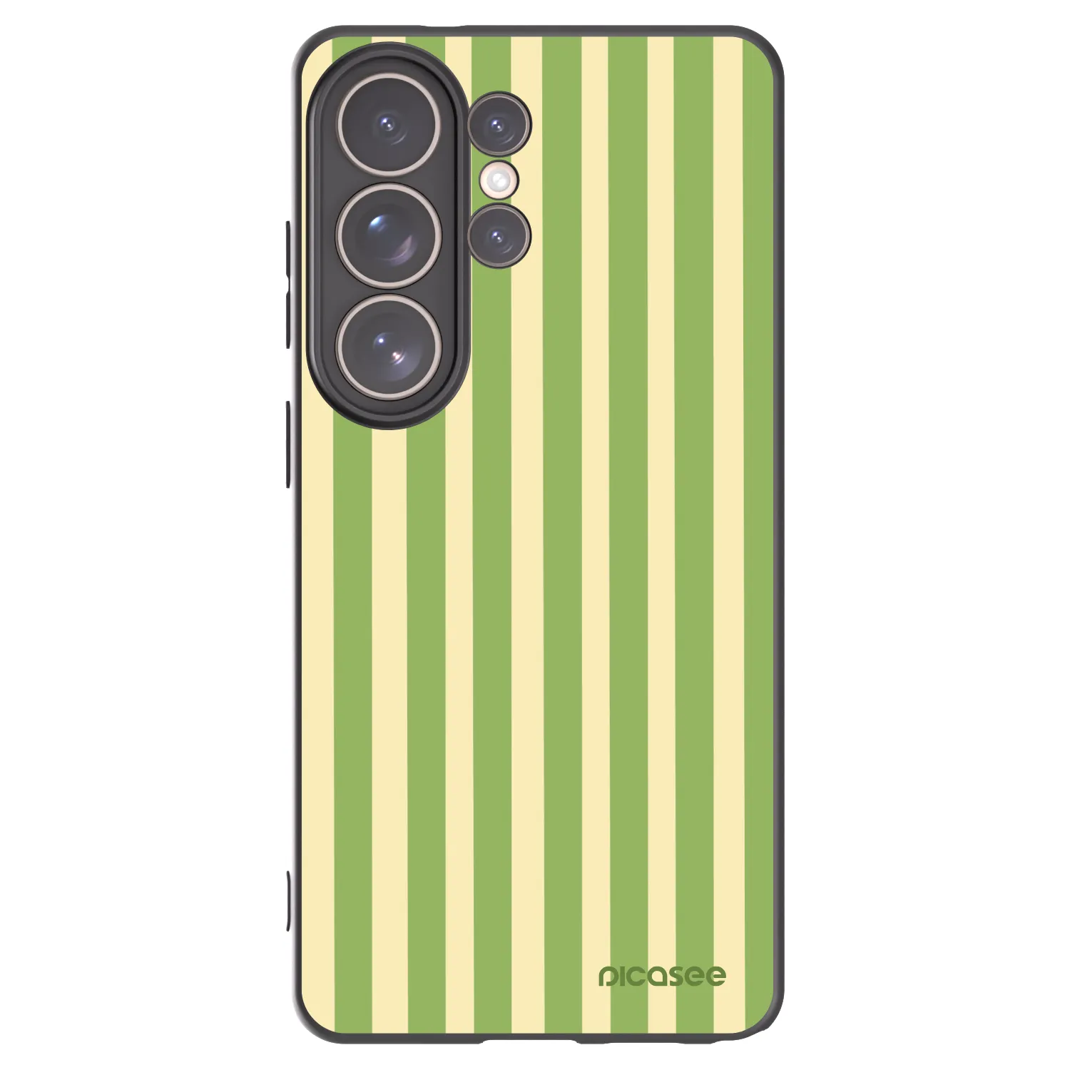 Picasee silikonski črni ovitek za Samsung Galaxy S26 Ultra - Lines Matcha