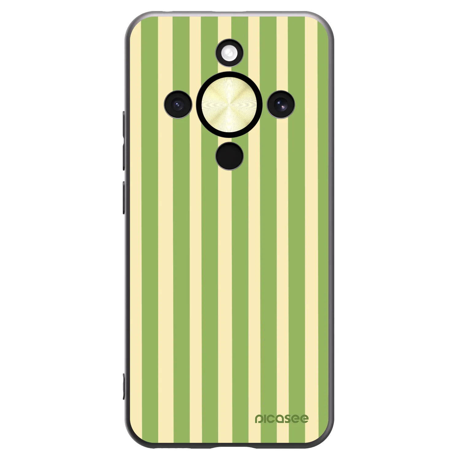 Picasee silikonski črni ovitek za Honor Magic8 Lite 5G - Lines Matcha
