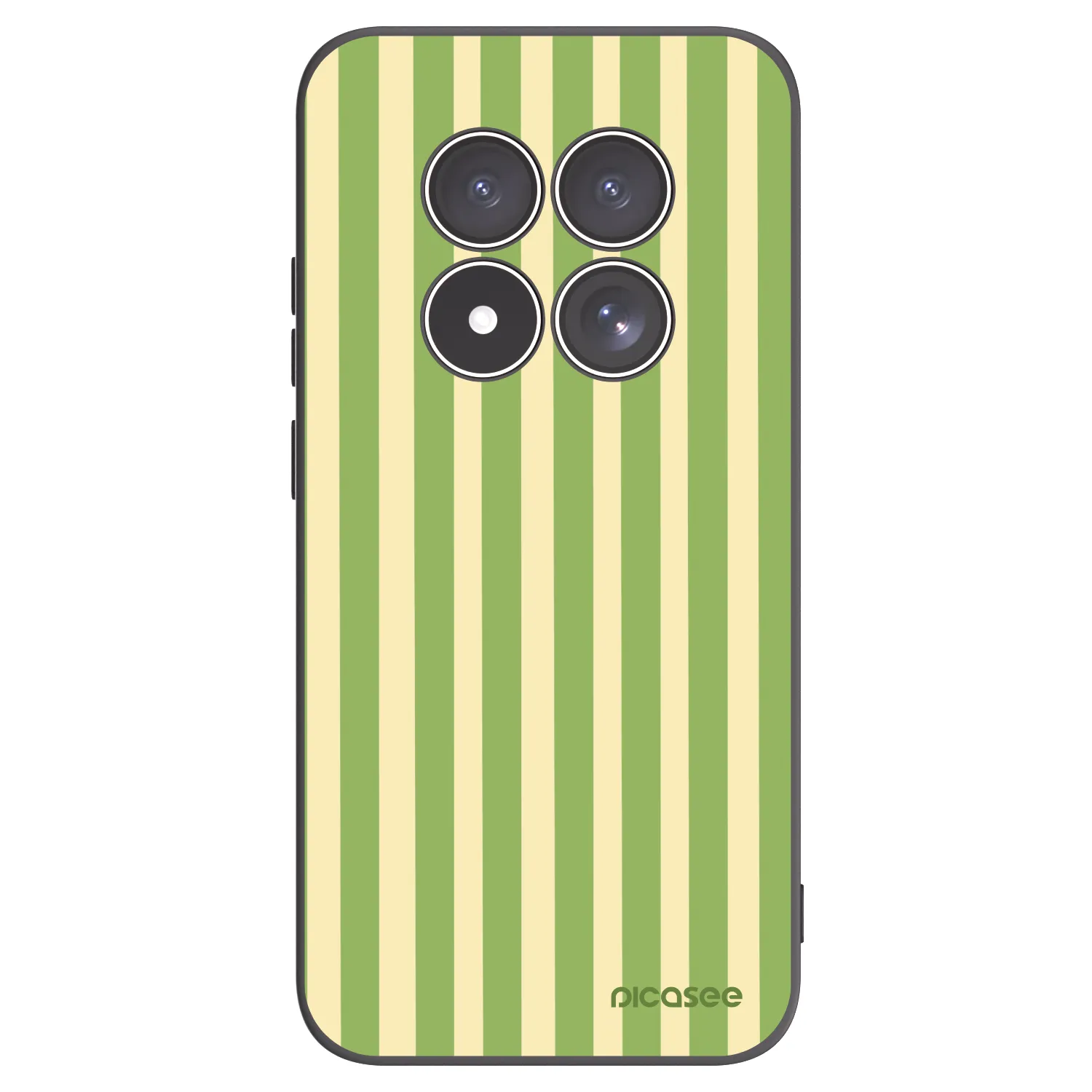 Picasee silikonski črni ovitek za Xiaomi Redmi Note 15 Pro 5G - Lines Matcha