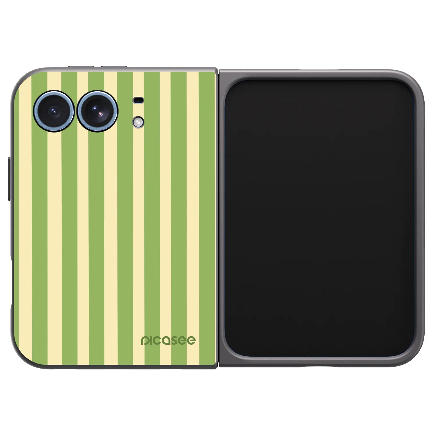 Picasee silikonski črni ovitek za Apple iPhone Duo - Lines Matcha