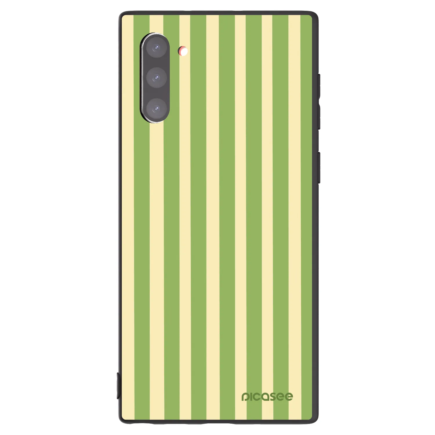 Picasee silikonski črni ovitek za Samsung Galaxy Note 10 N970F - Lines Matcha