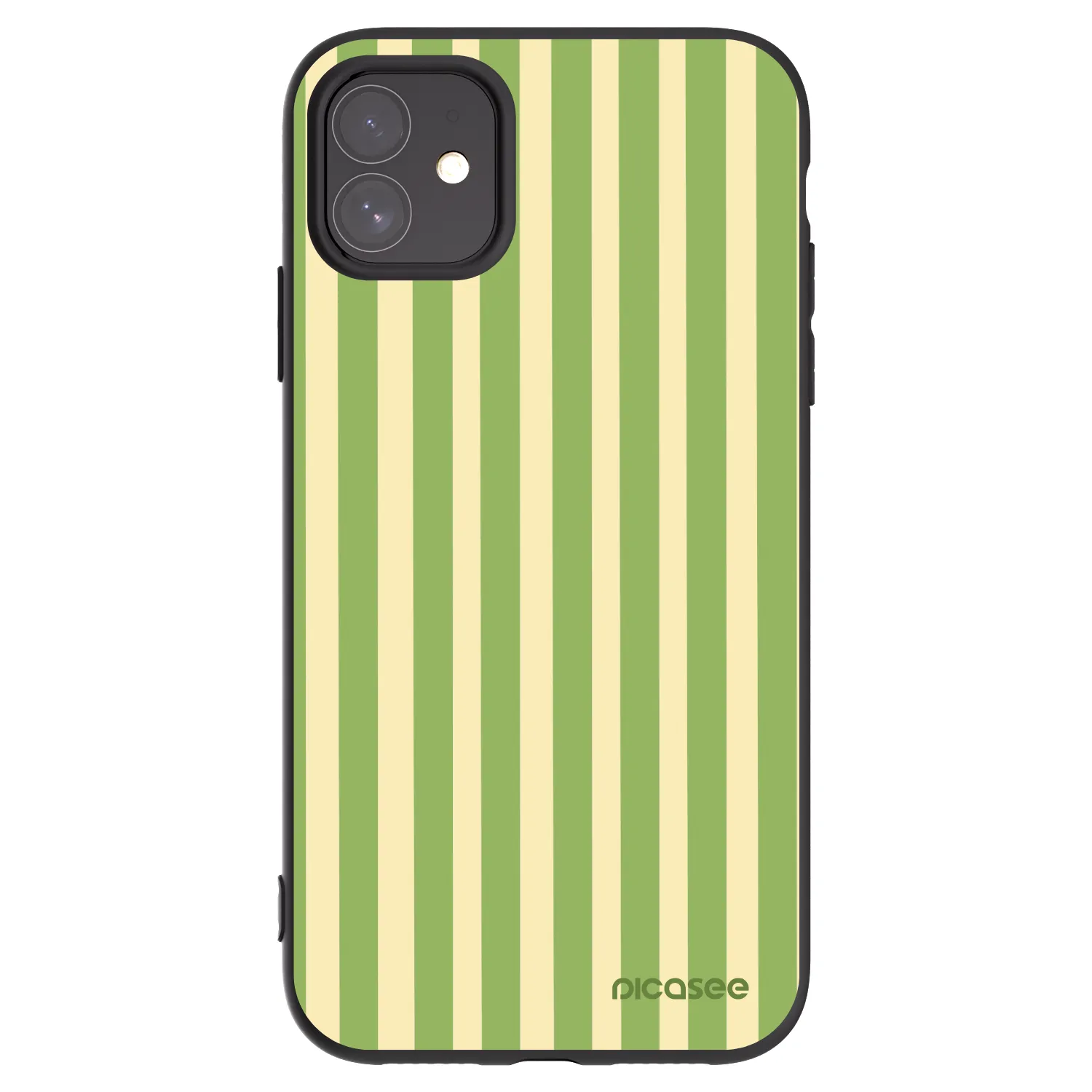 Picasee silikonski črni ovitek za Apple iPhone 11 - Lines Matcha