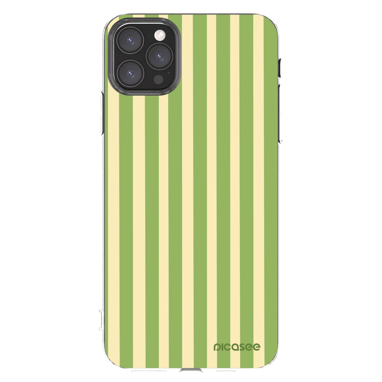Silikonski prozorni ovitek za Apple iPhone 11 Pro Max - Lines Matcha