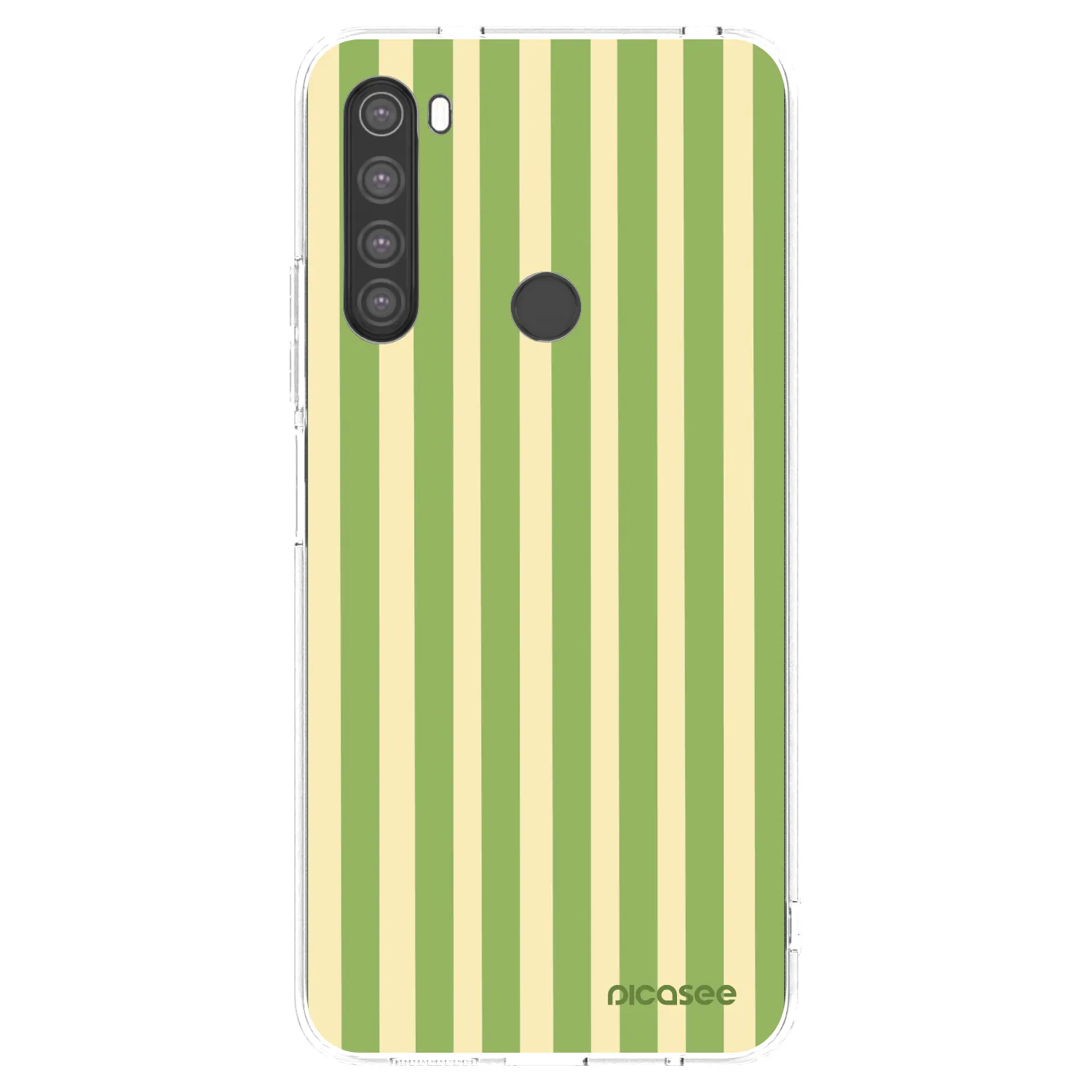 Picasee silikonski prozorni ovitek za Xiaomi Redmi Note 8 - Lines Matcha
