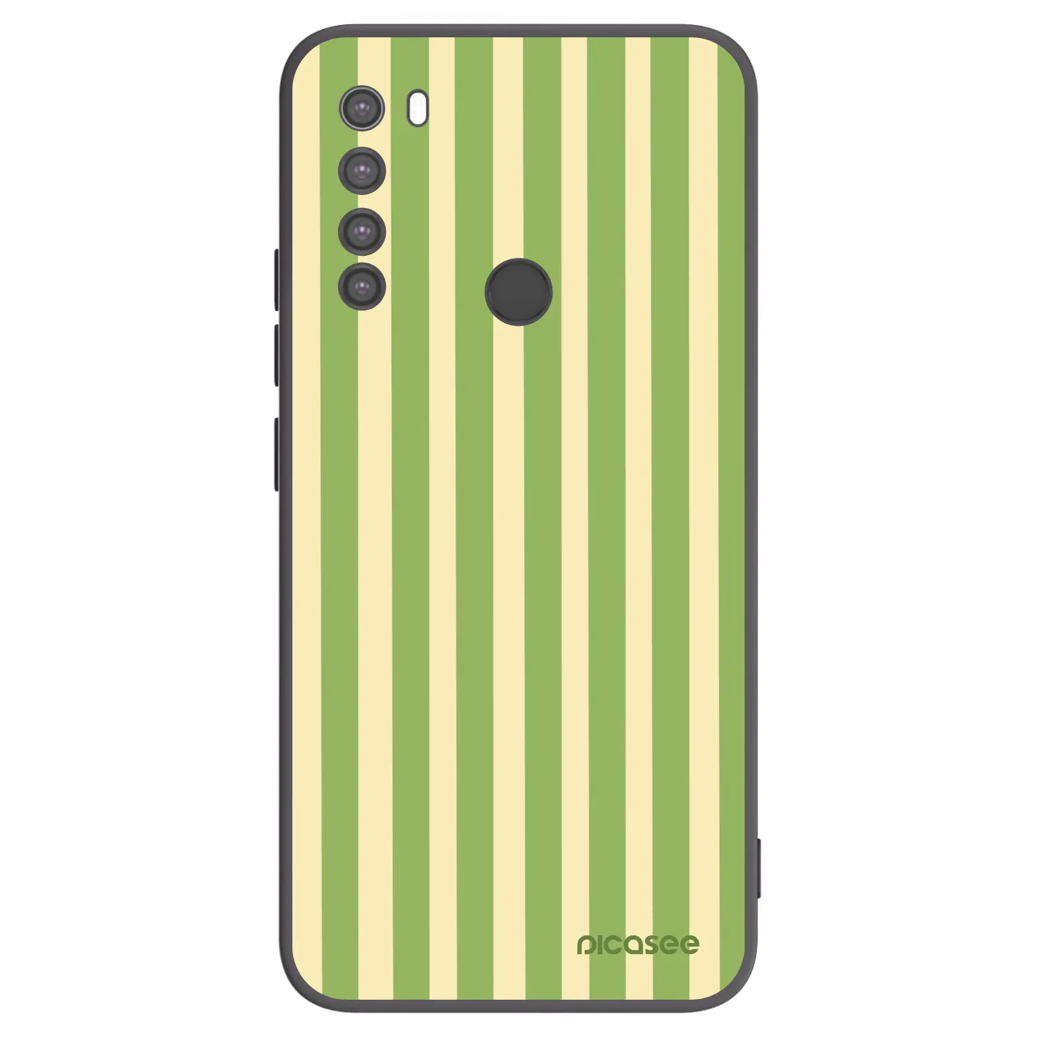 Picasee silikonski črni ovitek za Xiaomi Redmi Note 8 - Lines Matcha