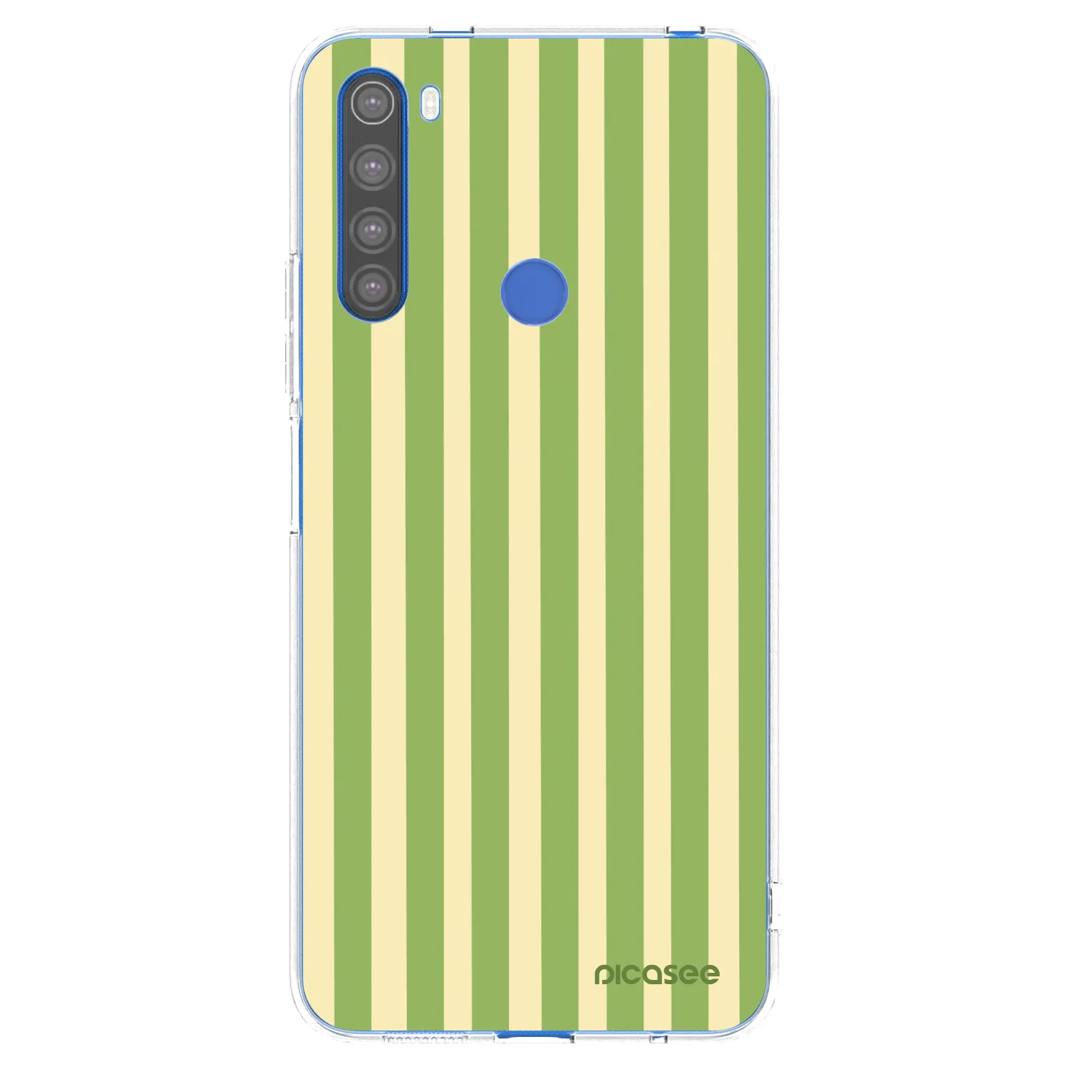 Picasee silikonski prozorni ovitek za Xiaomi Redmi Note 8T - Lines Matcha