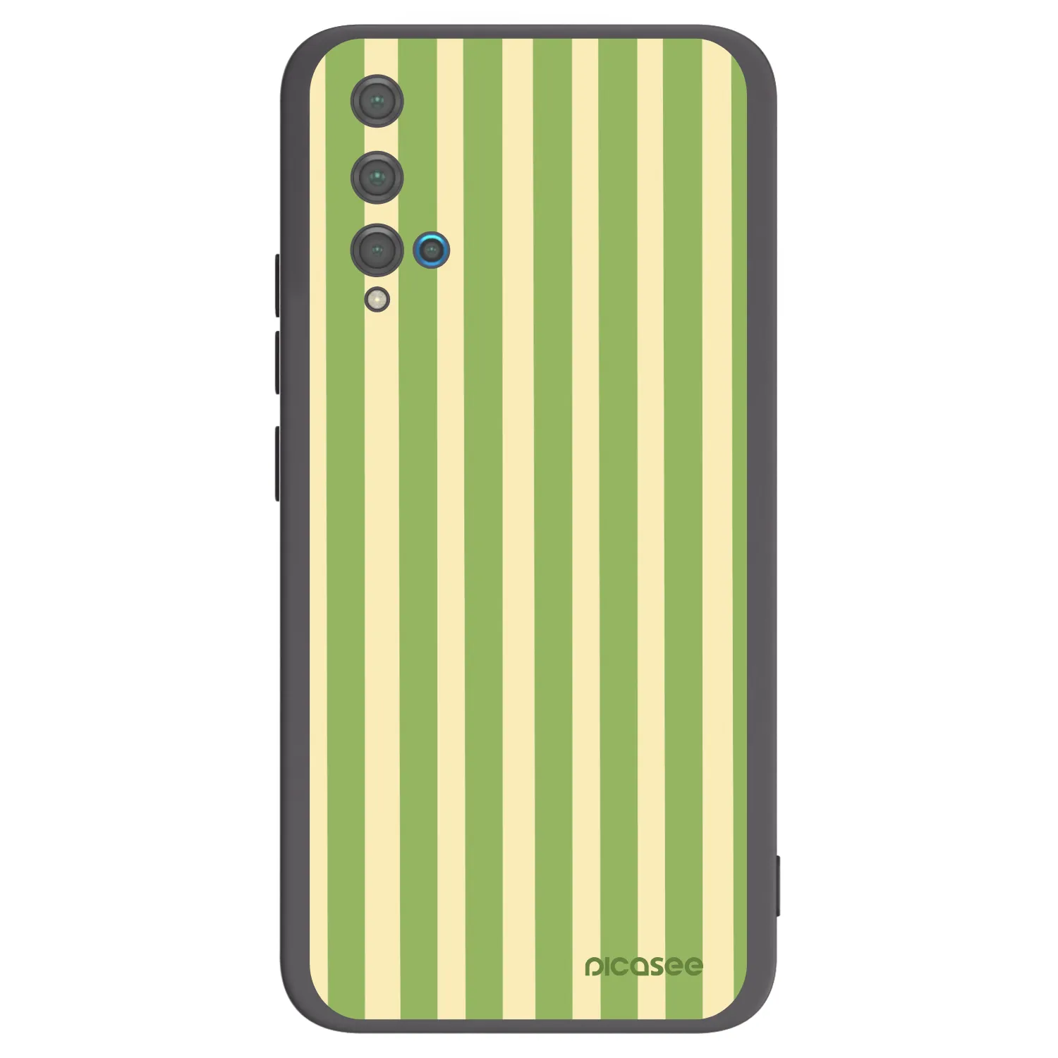 Picasee silikonski črni ovitek za Huawei Nova 5T - Lines Matcha