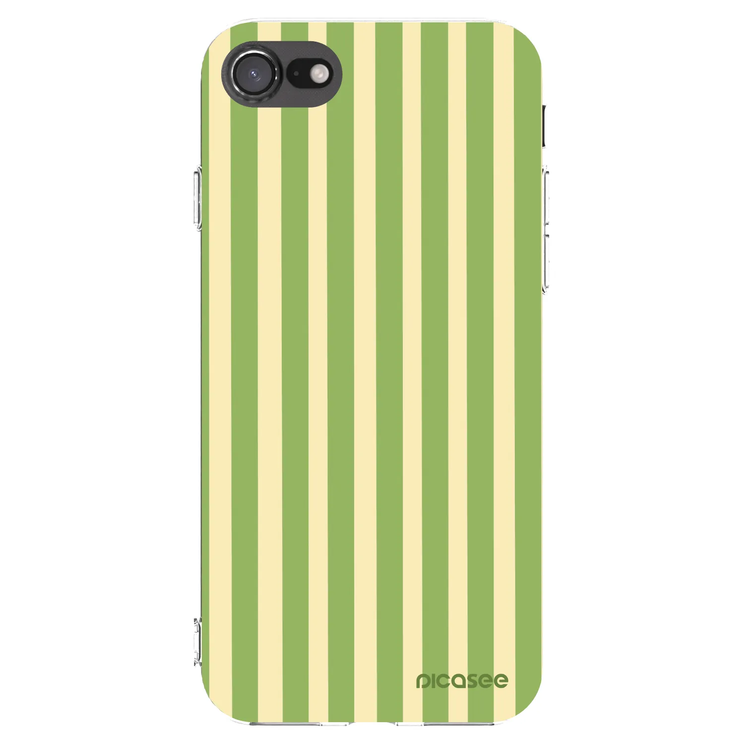 Picasee silikonski prozorni ovitek za Apple iPhone SE 2020 - Lines Matcha