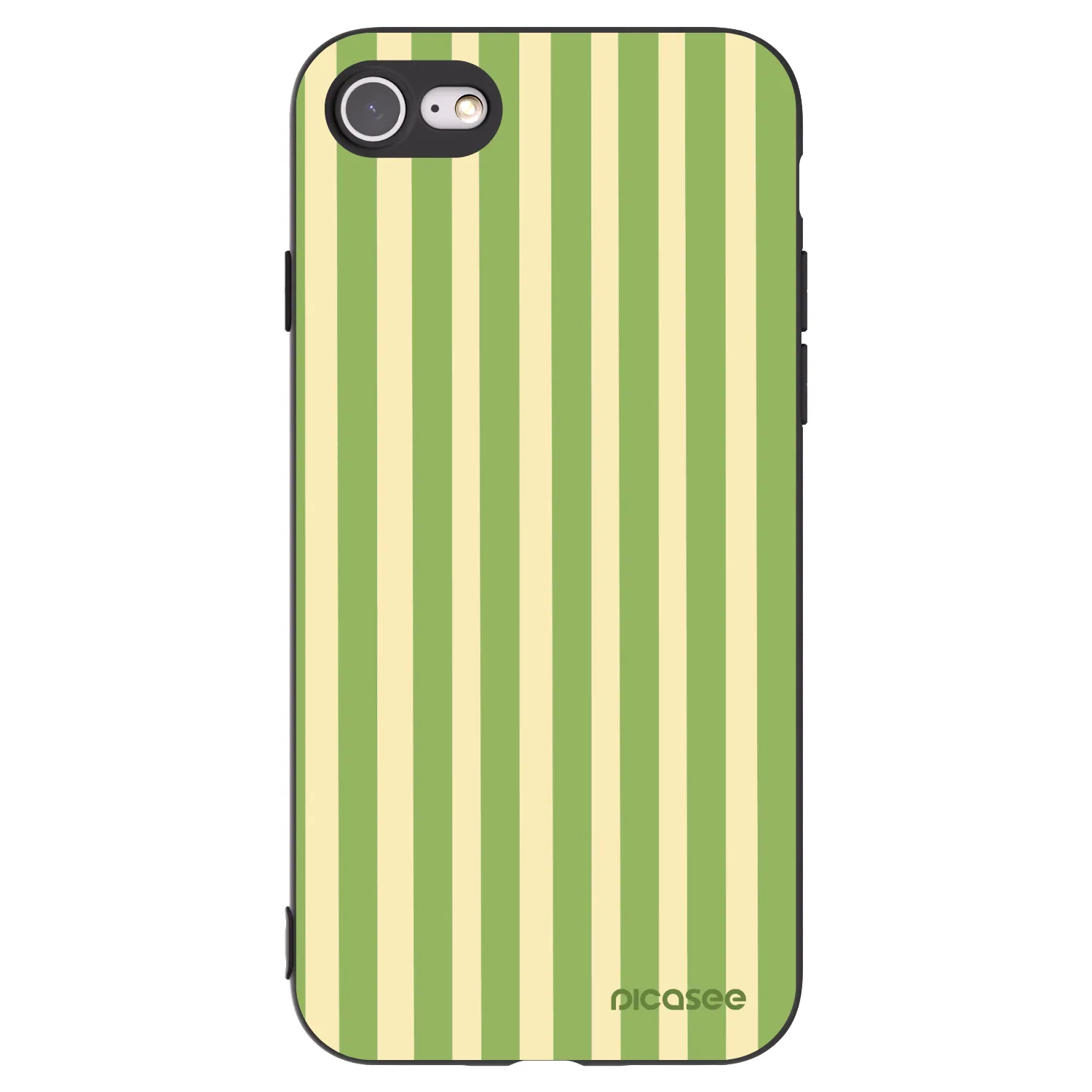 Picasee silikonski črni ovitek za Apple iPhone SE 2020 - Lines Matcha
