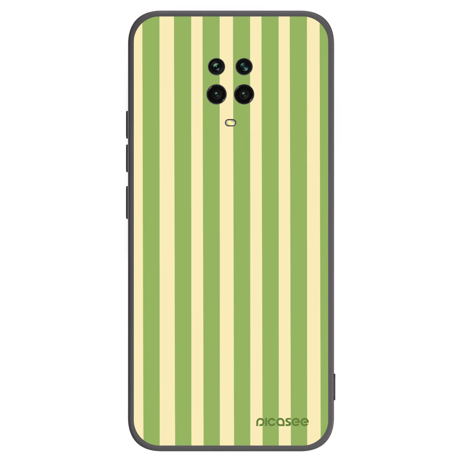 Picasee silikonski črni ovitek za Xiaomi Redmi Note 9 Pro - Lines Matcha