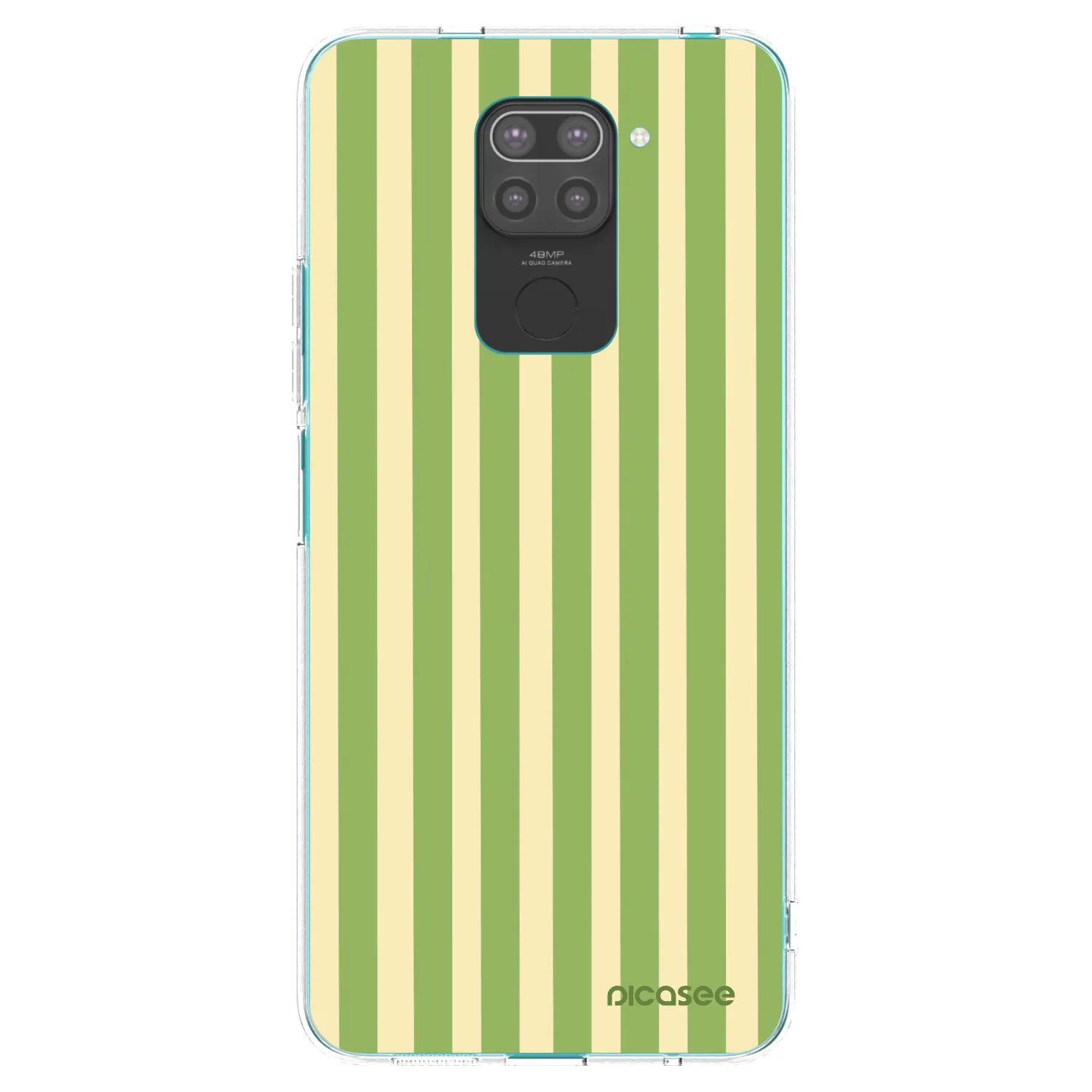Picasee silikonski črni ovitek za Xiaomi Redmi Note 9 - Lines Matcha