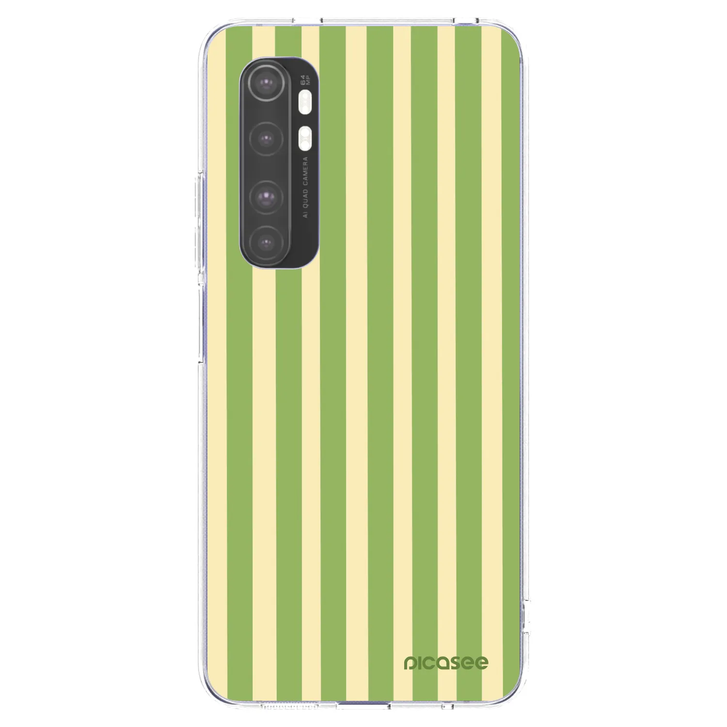 Picasee silikonski prozorni ovitek za Xiaomi Mi Note 10 Lite - Lines Matcha