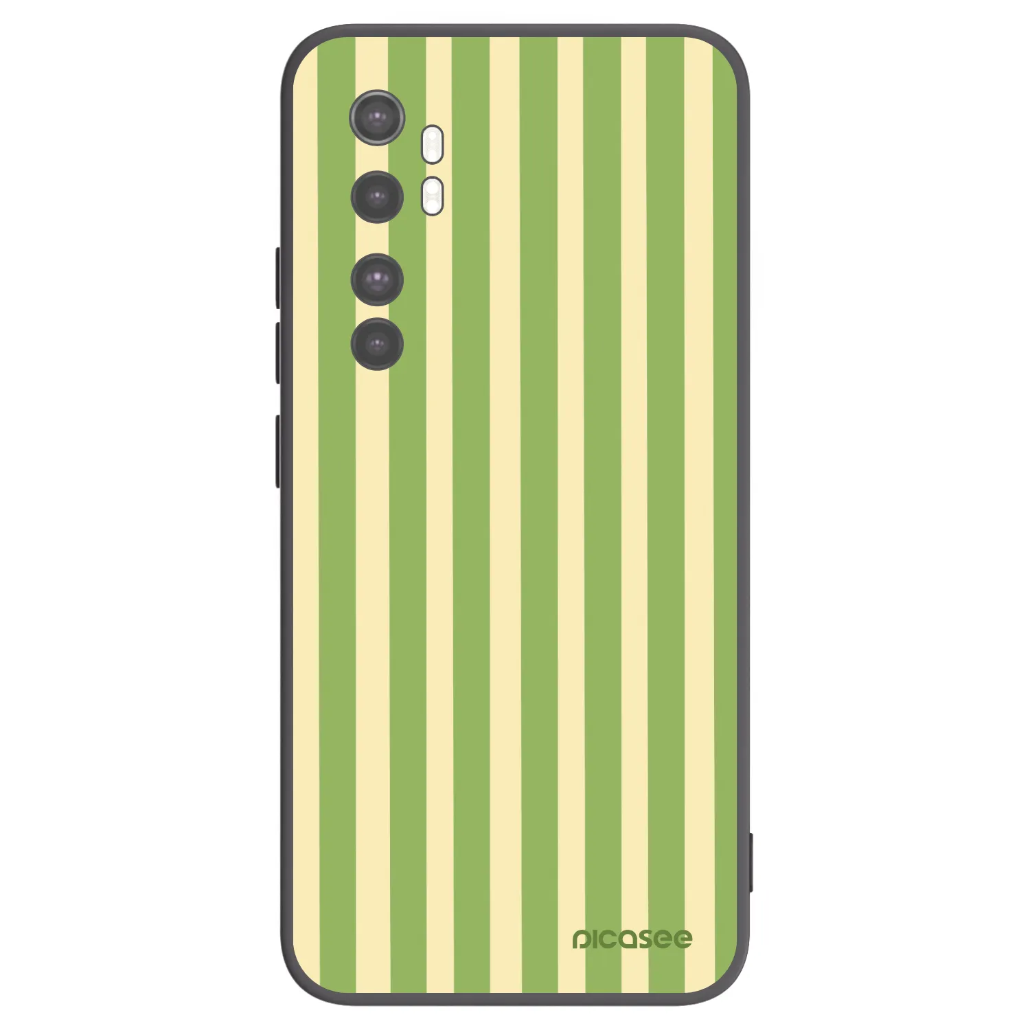 Picasee silikonski črni ovitek za Xiaomi Mi Note 10 Lite - Lines Matcha