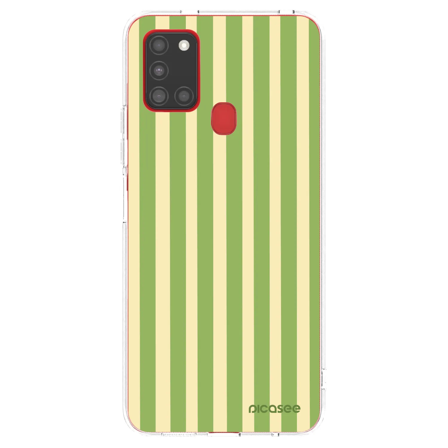Picasee silikonski prozorni ovitek za Samsung Galaxy A21s - Lines Matcha