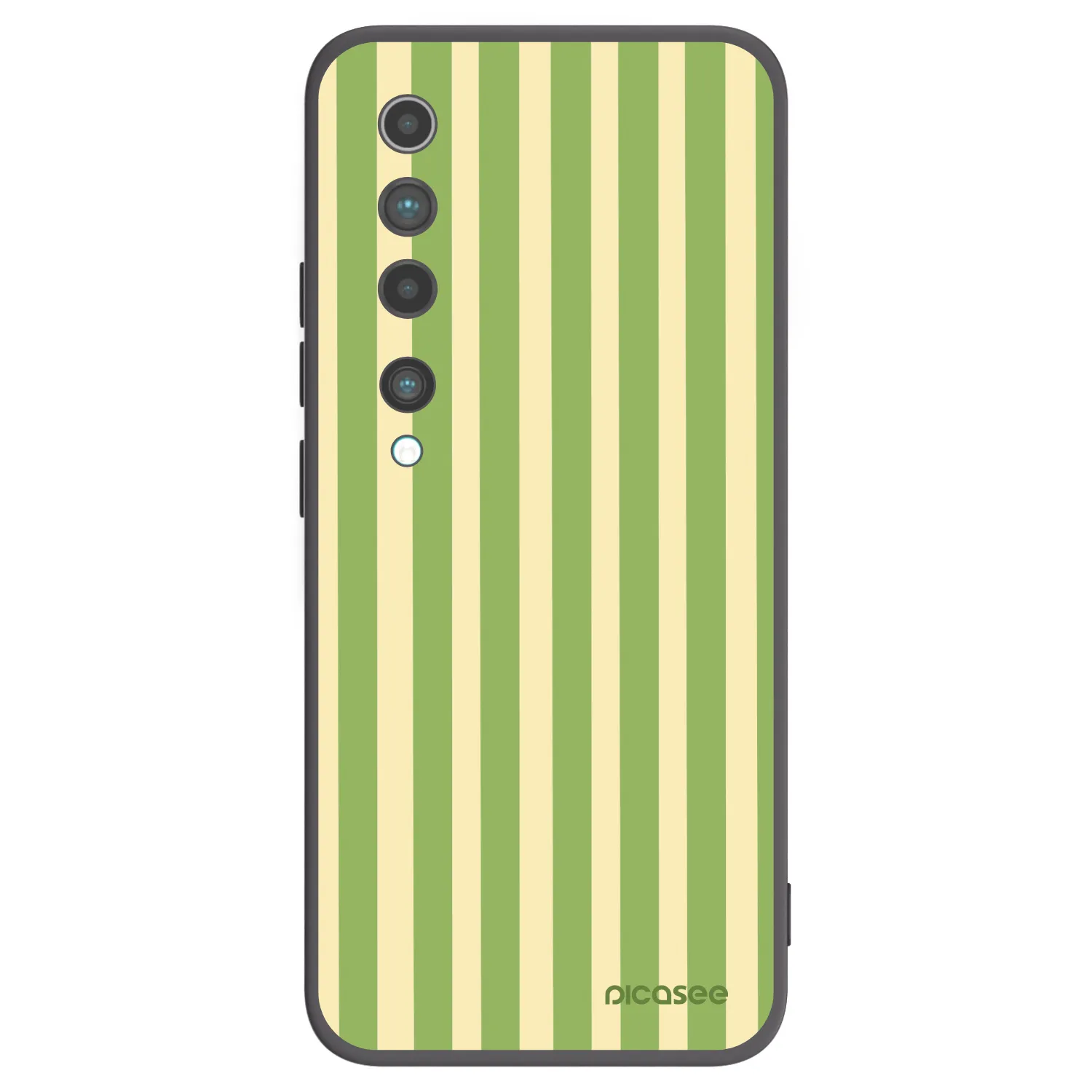 Picasee silikonski črni ovitek za Xiaomi Mi 10 - Lines Matcha