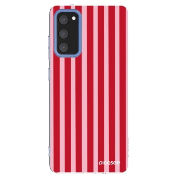 Picasee silikonski prozorni ovitek za Samsung Galaxy S20 FE - Lines red