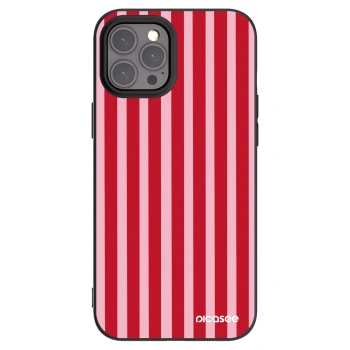 Picasee silikonski črni ovitek za Apple iPhone 12 Pro Max - Lines red