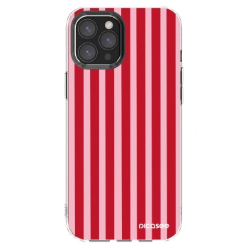 Picasee silikonski prozorni ovitek za Apple iPhone 12 Pro Max - Lines red