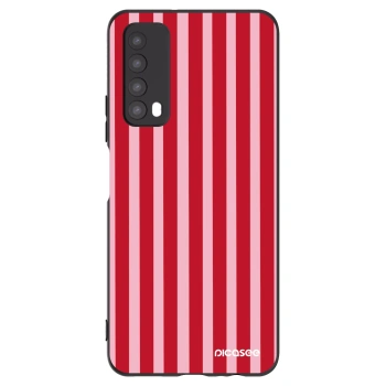 Picasee silikonski črni ovitek za Huawei P Smart 2021 - Lines red
