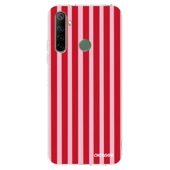 Picasee silikonski prozorni ovitek za Realme 6i - Lines red