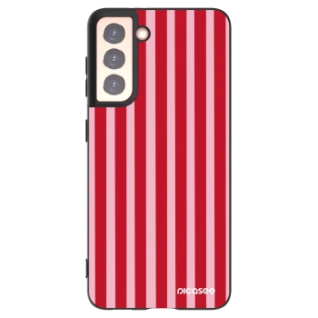 Picasee silikonski črni ovitek za Samsung Galaxy S21 5G G991B - Lines red