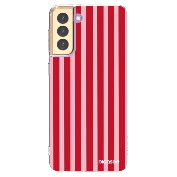Picasee silikonski prozorni ovitek za Samsung Galaxy S21+ 5G G996F - Lines red