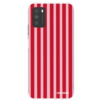 Picasee silikonski prozorni ovitek za Xiaomi Poco M3 - Lines red