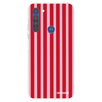 Ovitek za Motorola Moto G8 - Lines red