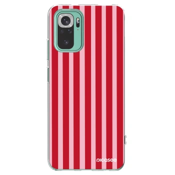 Picasee silikonski prozorni ovitek za Xiaomi Redmi Note 10 Pro - Lines red